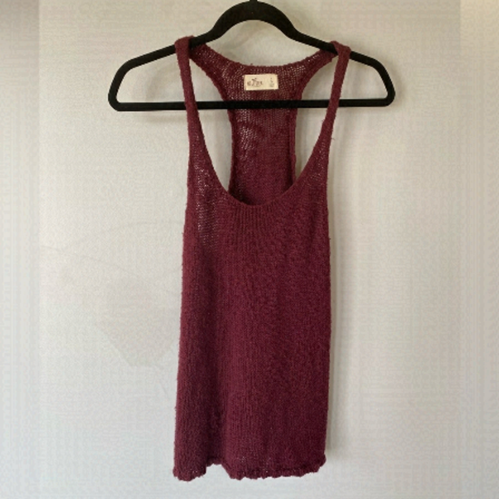 Hollister knit racer back style tank top Sz S